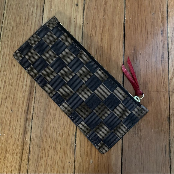 LOUIS VUITTON DAMIER EBENE JOSEPHINE WALLET INSERT COIN ZIP - Picture 1 of 10